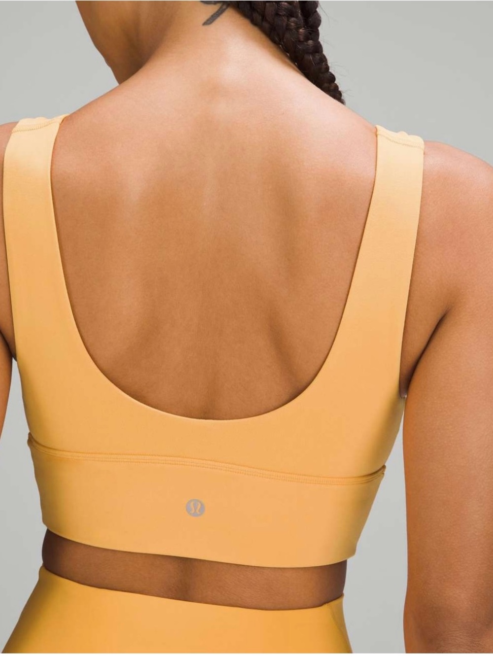 lululemon athletica V‑Neck Sports Bra in Mustard Yellow - Picture 2 of 10